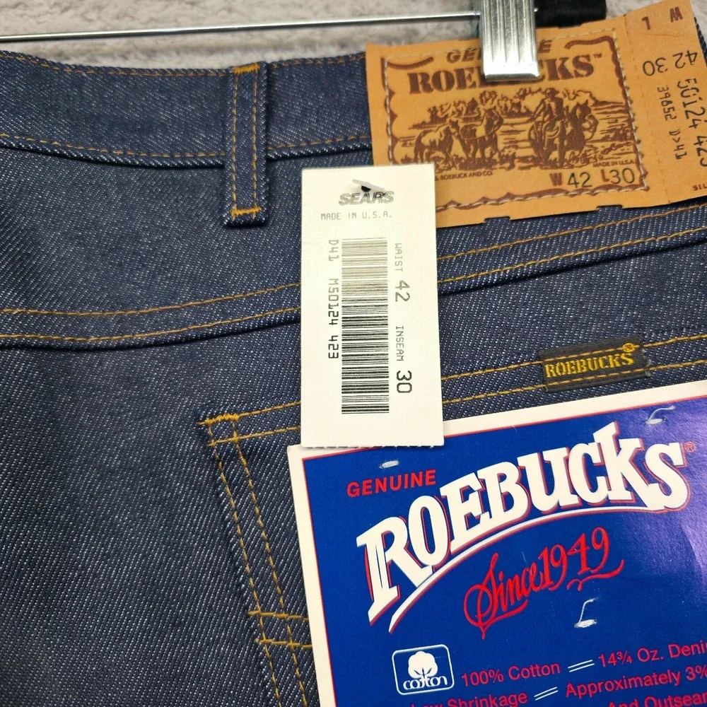 Vintage Roebucks Jeans Mens‎ 42x30 Blue Bootcut Denim Medium Wash Cowboy Western